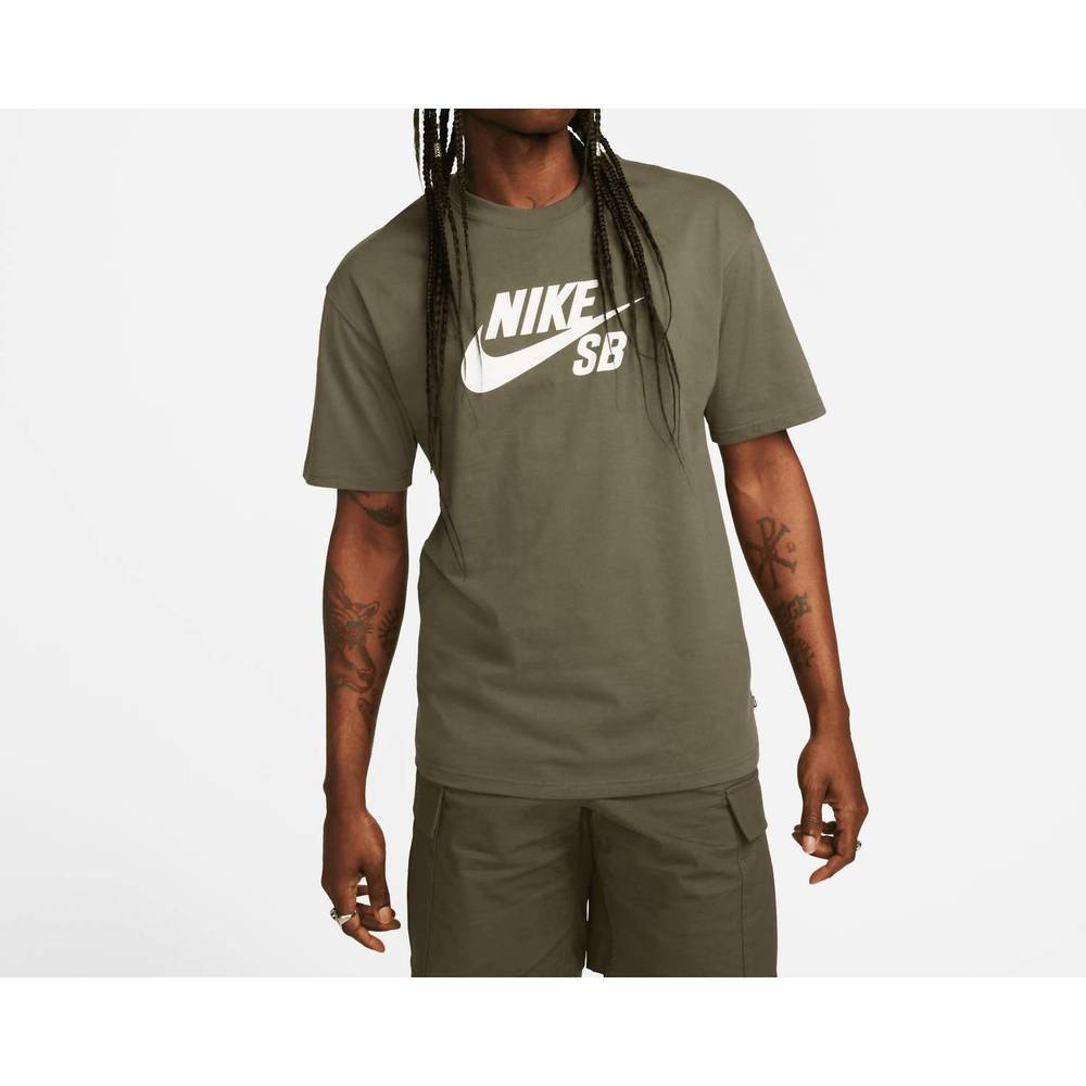 NEW NIKE men's sb hbr logo skate t-shirt in olive